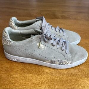 Puma Match Snake Leather Low Top Lace-up Casual Sneakers Women's size US 8